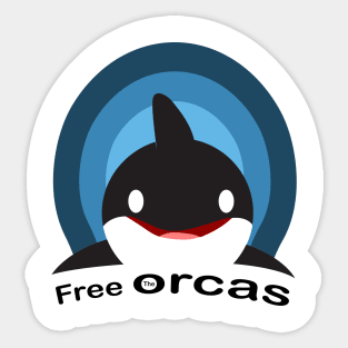 FREE THE ORCAS Shirt Freedom For Orcas Free Willy / Free Tilikum / Free Lolita / Free The Killer Whales t shirt Sticker